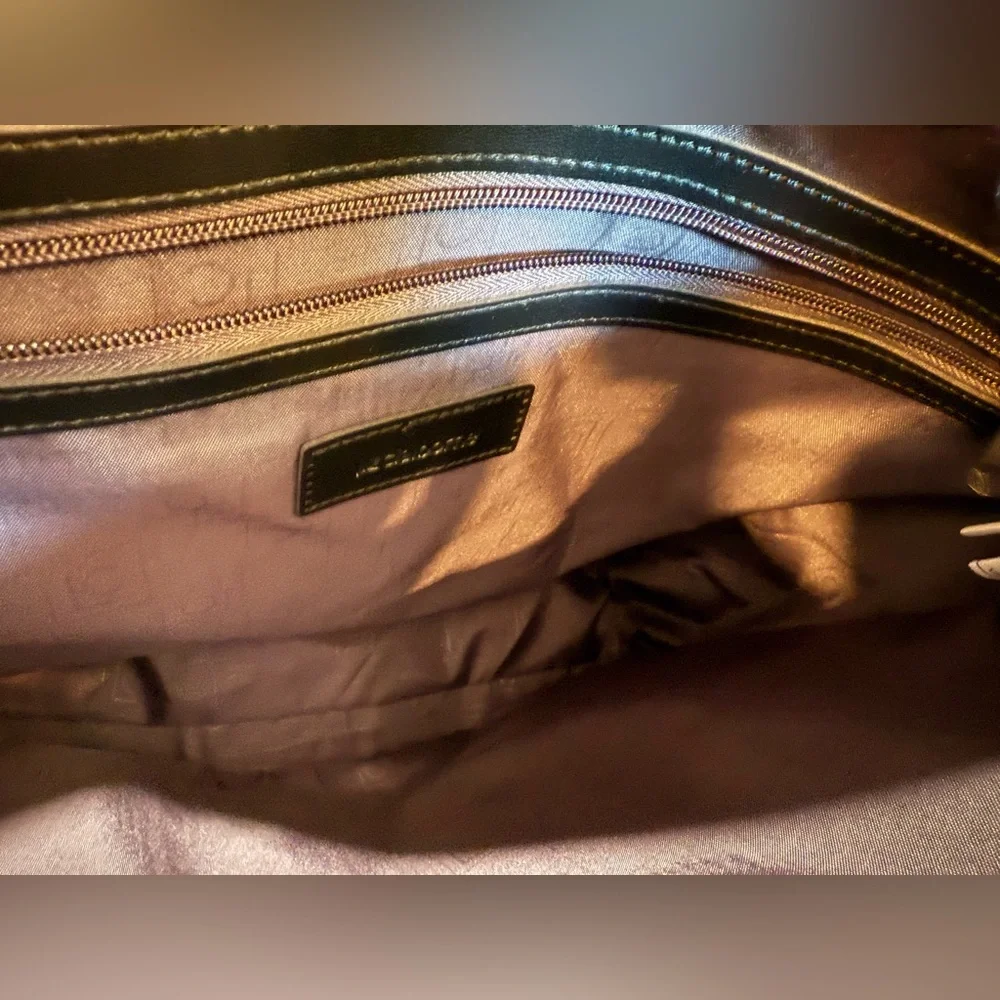 ~13” Liz Claiborne Work Bag Randa Luggage Laptop Tote Fabric Blue‎ & Gray